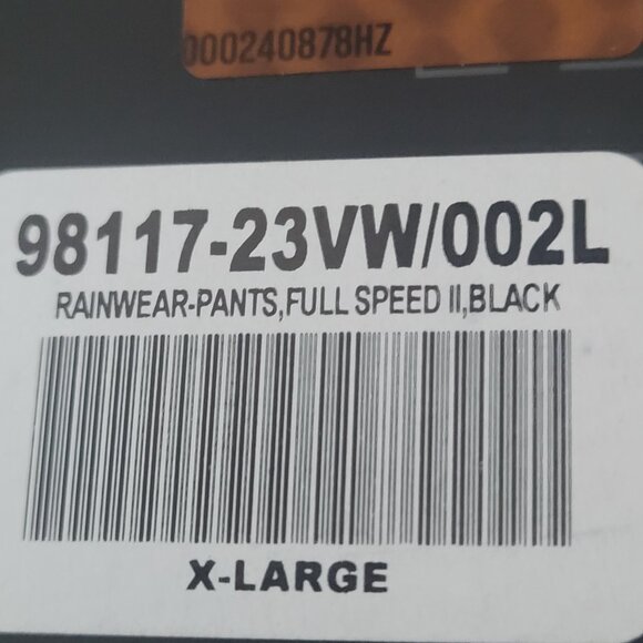 NWT HARLEY-DAVIDSON Men's Full Speed II Waterproof Pants Black Size XL - Picture 5 of 5